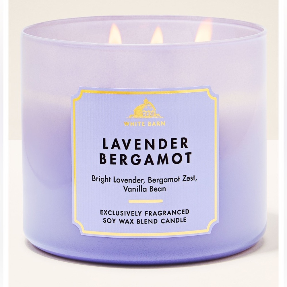 2/$34 “LAVENDER BERGAMOT” 3-Wick Candle by B&BW / WB, 14.5 oz / 411 g, NWT